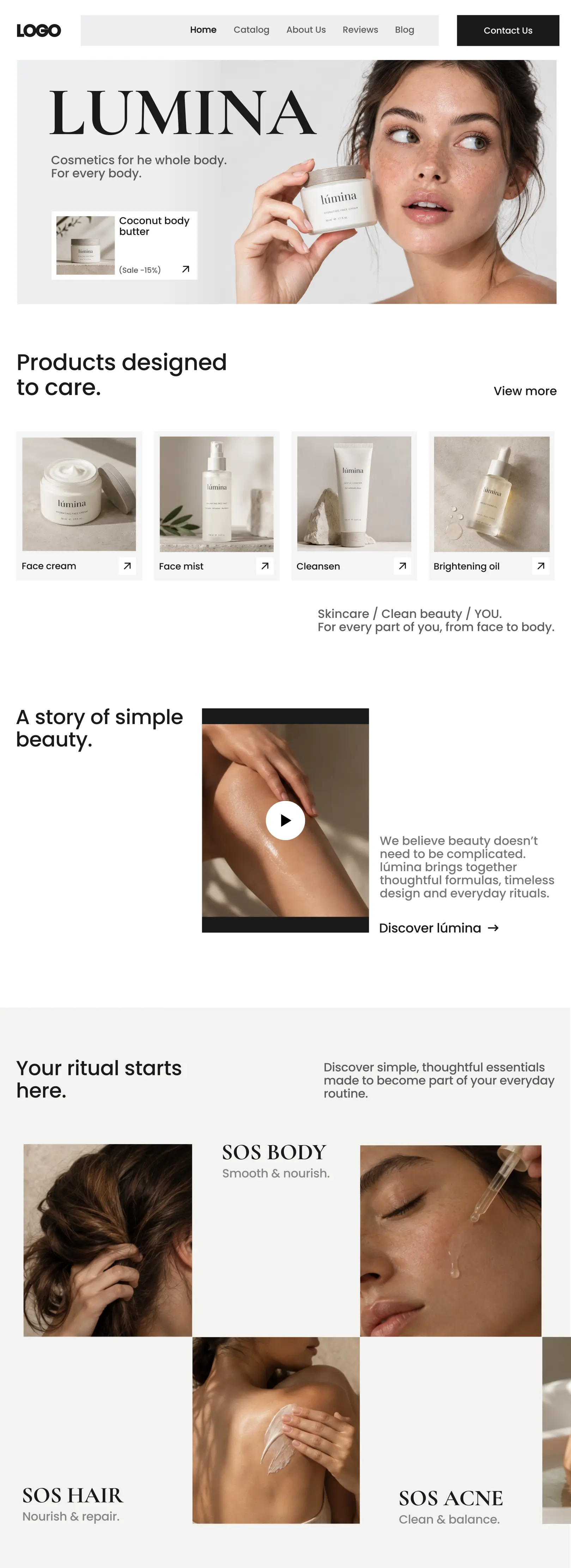 Lumina — E-commerce concept