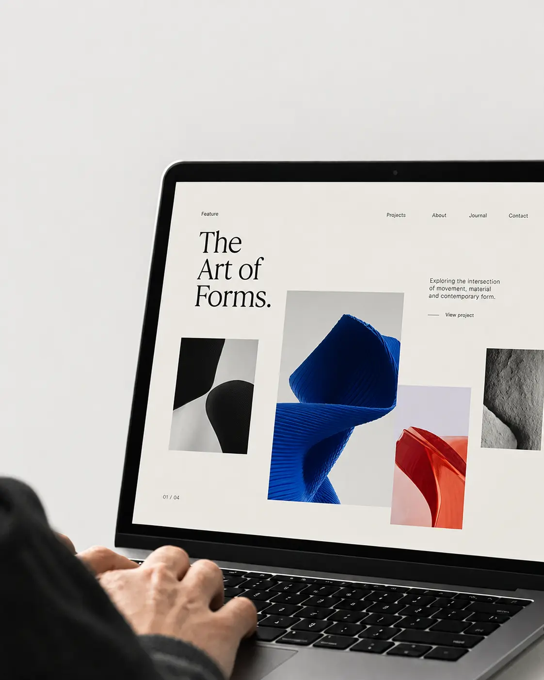 Editorial portfolio of abstract shapes
